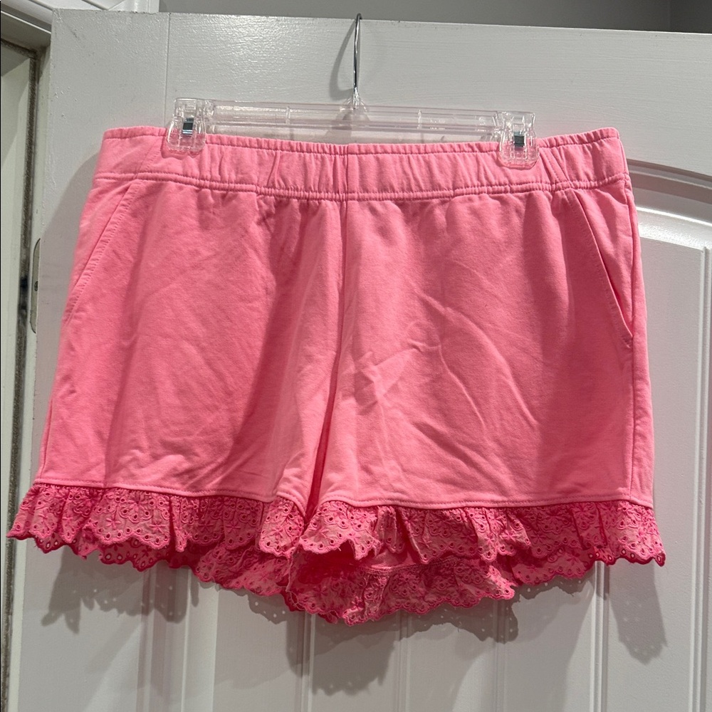 Lilly Pulitzer Pink Ruffle Trim Shorts